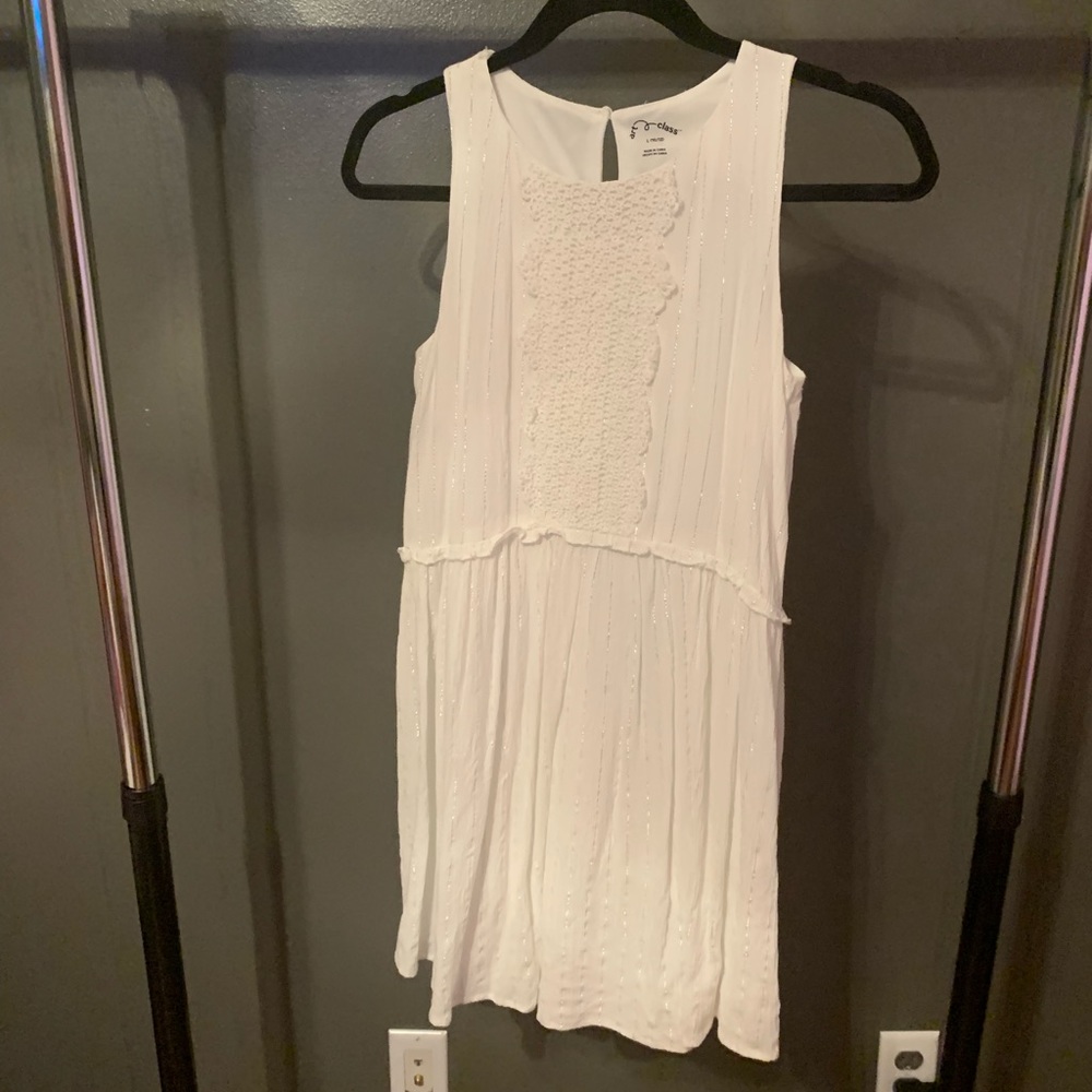 Art in class large size 10/12 the dress size 7/8 the jacket cream color